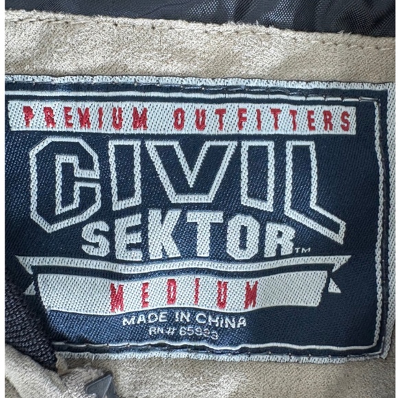 Civil Sektor Black & Beige Two-Tone Bomber Jacket Men’s M (Women’s L - Picture 8 of 9